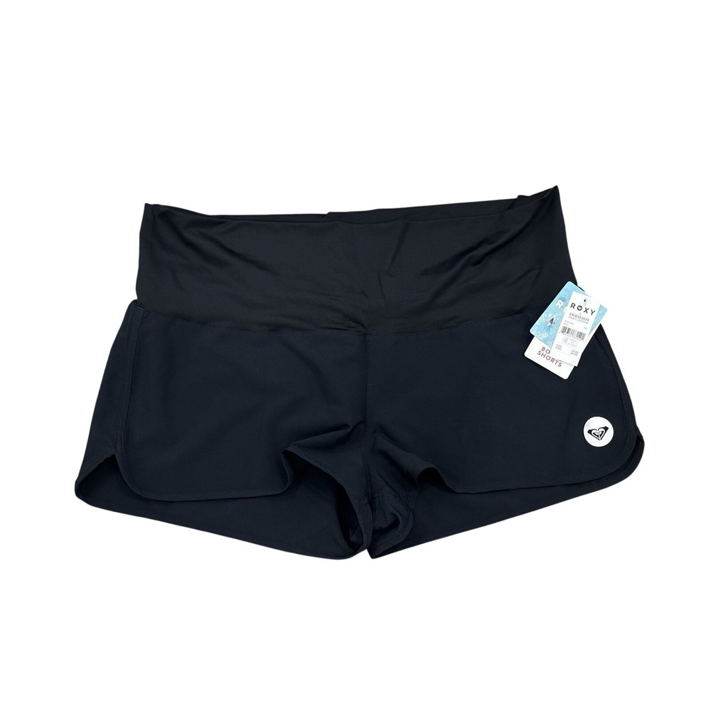 XL Roxy Endless Summer Board Shorts Black Athletic Surf 2 Inseam NWT